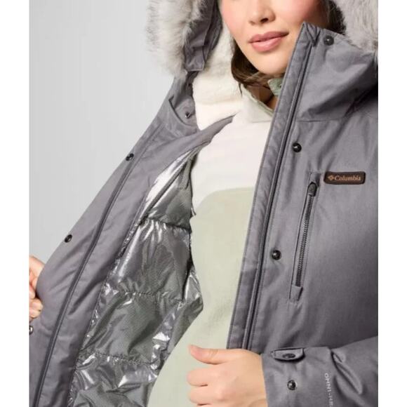 Columbia Women’s Suttle Mountain Omni-Heat Long Parka City Gray Small - Picture 1 of 15